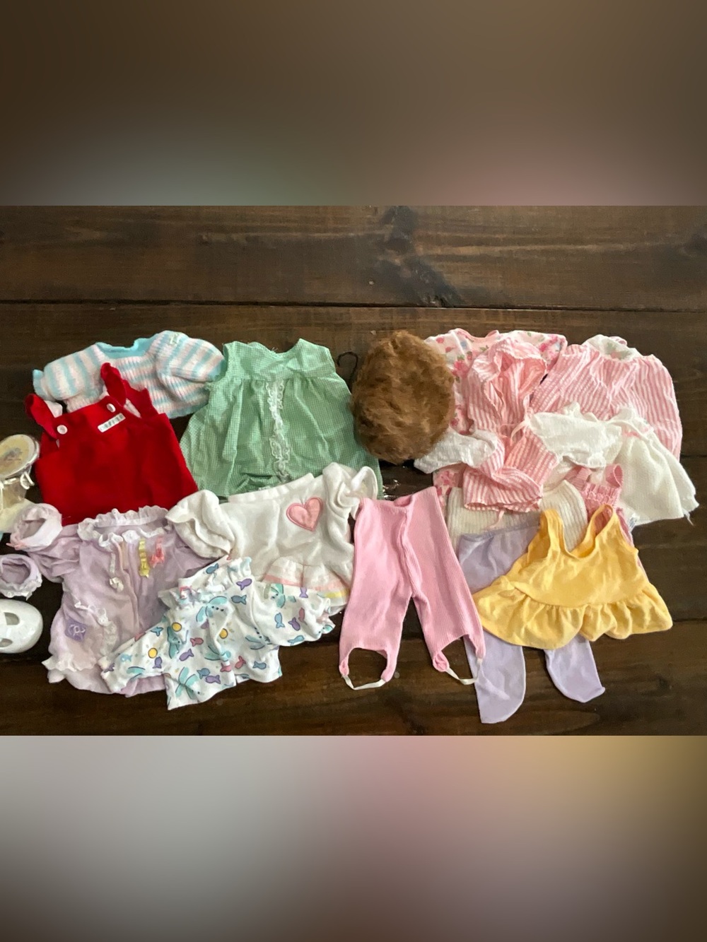 Vintage Assorted Lot of over 15 Doll Clothes Accessories Cabbage Patch Kids